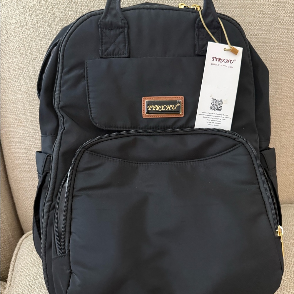 Black Backpack Diaper Bag
